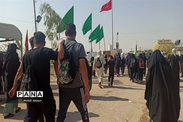 عاشقان حسینی در مسیر شهرنجف به کربلا