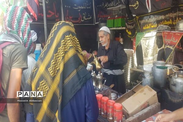 برپایی موکب‌های خدماتی کشورهای مختلف در مسیر نجف به کربلا