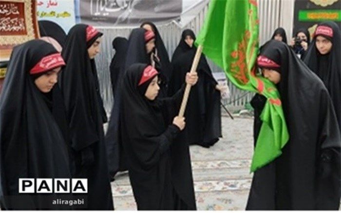اجرای سرود مذهبی «دختران عاشورایی» در مصلای بزرگ باقرشهر