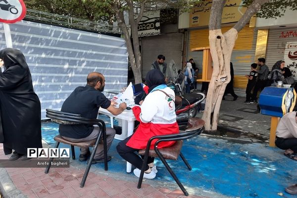 پیاده‌روی اربعین حسینی در جوار حرم مطهر رضوی