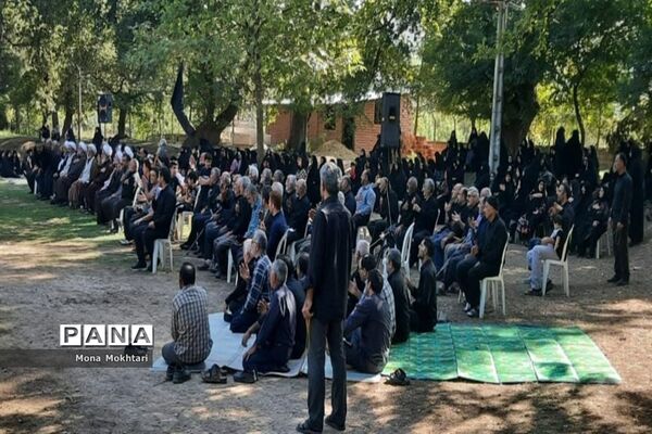 مراسم راهپیمایی جاماندگان اربعین در روستای دارابکلا میاندورود