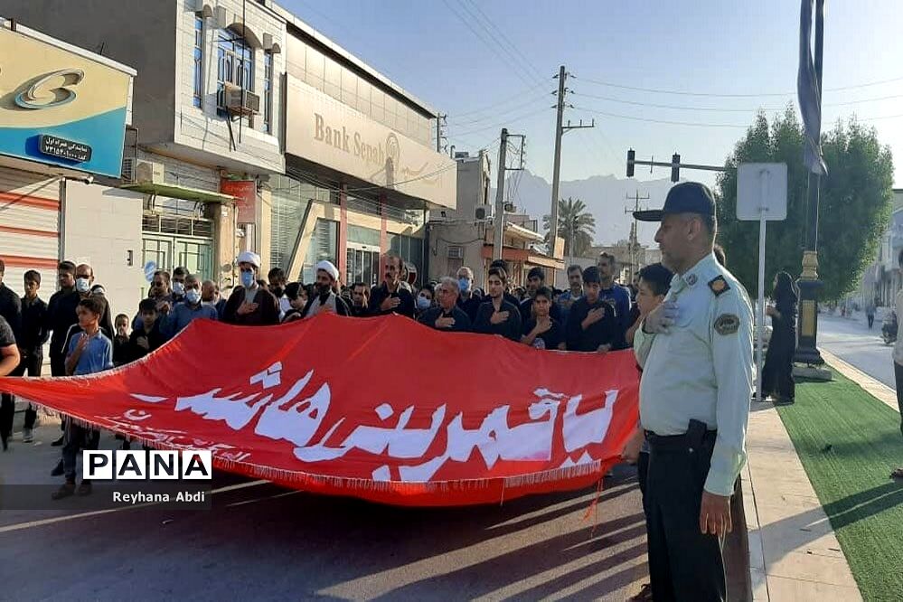 پیاده‌روی جاماندگان اربعین در اهرم تنگستان