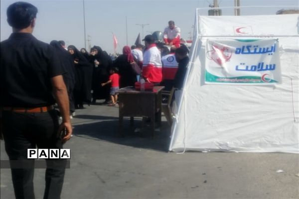 پیاده‌روی جاماندگان اربعین حسینی در شهرستان خرامه استان فارس