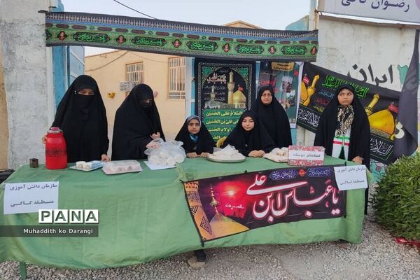 موکب سازمان دانش‌آموزی در پیاده‌روی جاماندگان اربعین حسینی در کاکی