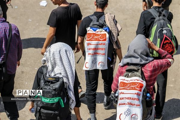 پیاده‌روی عاشقان سیدالشهدا در مسیر کربلا
