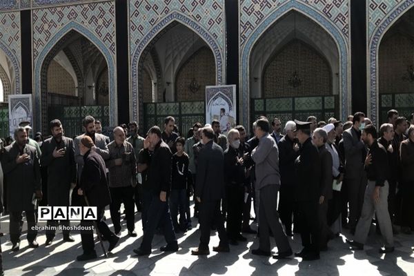 مراسم تشییع پیکر پاک بانوی مومنه مجاهد ملکی درحرم مطهر رضوی