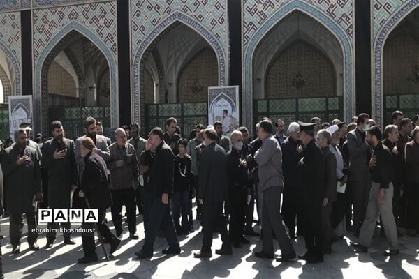 مراسم تشییع پیکر پاک بانوی مومنه مجاهد ملکی درحرم مطهر رضوی
