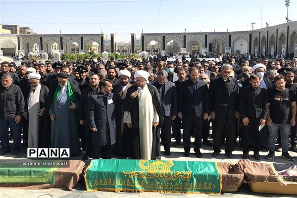 مراسم تشییع پیکر پاک بانوی مومنه مجاهد ملکی درحرم مطهر رضوی