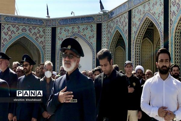 مراسم تشییع پیکر پاک بانوی مومنه مجاهد ملکی درحرم مطهر رضوی