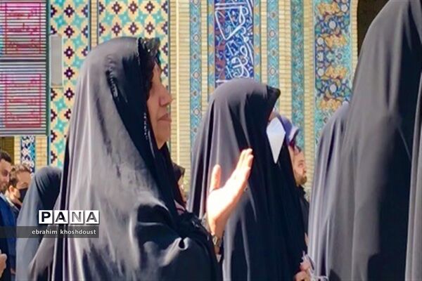 مراسم تشییع پیکر پاک بانوی مومنه مجاهد ملکی درحرم مطهر رضوی
