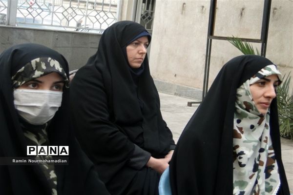 مراسم صبحگاه مشترک بسیج فرهنگیان اداره آموزش و پرورش منطقه 9 شهر تهران