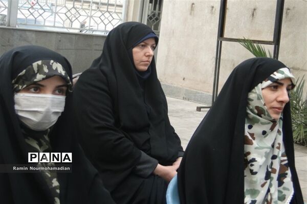 مراسم صبحگاه مشترک بسیج فرهنگیان اداره آموزش و پرورش منطقه 9 شهر تهران
