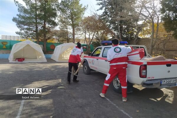 بیست و چهارمین مانور سراسری زلزله و ایمنی مدارس در اقلید استان فارس