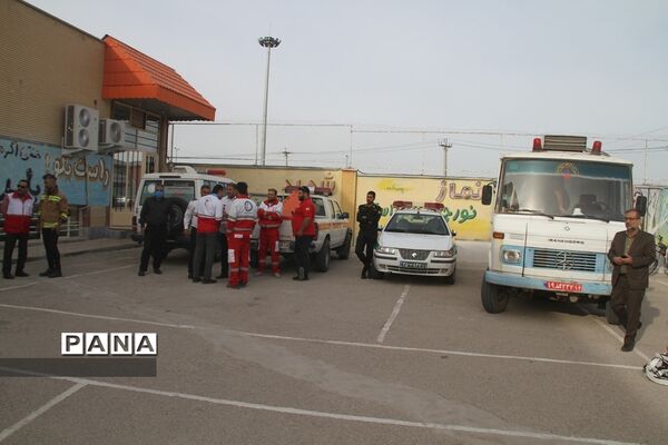 بیست‌وچهارمین مانور سراسری زلزله و ایمنی در دبیرستان شاهد امام جواد(ع) بهبهان