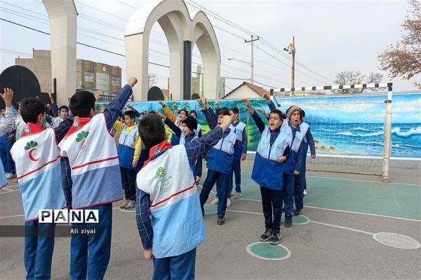 بیست و چهارمین مانور سراسری زلزله و ایمنی مدارس در ناحیه 2 مشهد مقدس