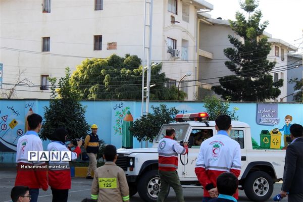 مانور سراسری زلزله در ساری