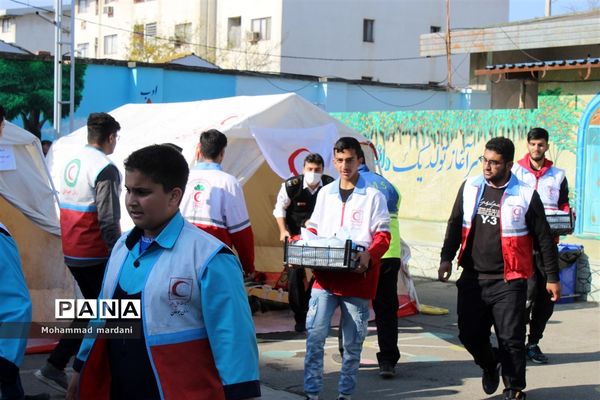 مانور سراسری زلزله در ساری