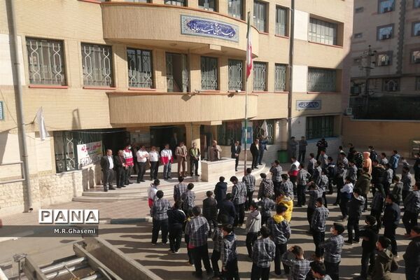 بیست و چهارمین مانور سراسری زلزله و ایمنی مدارس در ناحیه چهار آموزش و پرورش قم