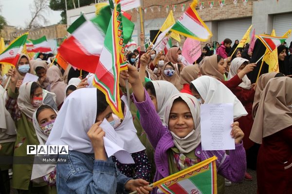 برگزاری اجتماع چند هزار نفری دانش‌آموزان و اقشار مختلف مردم شهرستان بهبهان