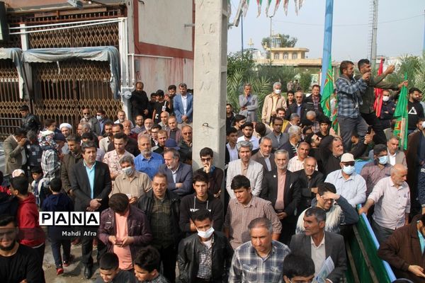 برگزاری اجتماع چند هزار نفری دانش‌آموزان و اقشار مختلف مردم شهرستان بهبهان