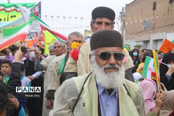 برگزاری اجتماع چند هزار نفری دانش‌آموزان و اقشار مختلف مردم شهرستان بهبهان