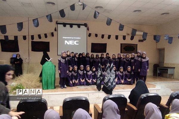 اجرای تئاتر فاطمی و برگزار مراسم شهادت حضرت زهرا(س) در دبستان معارف 6 ناحیه3 شیراز