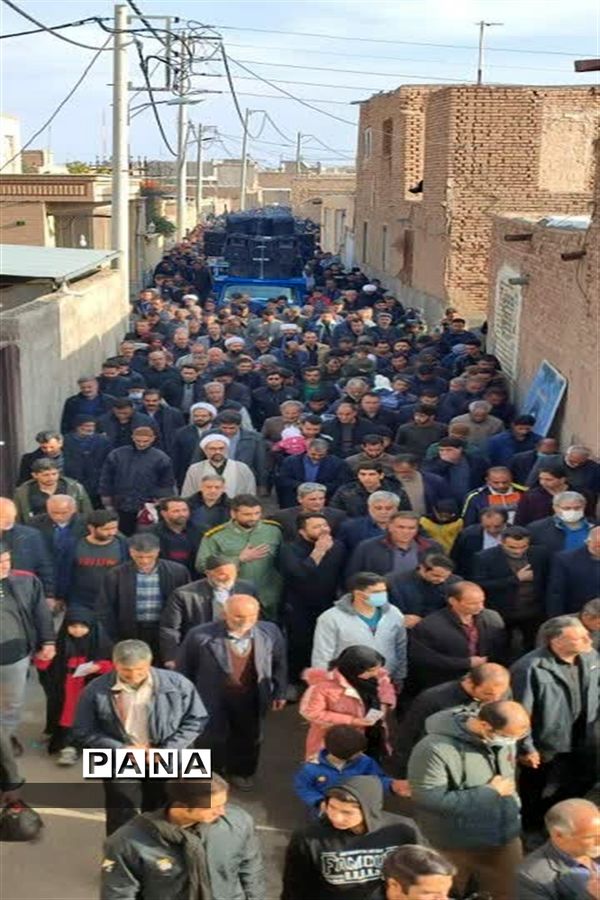 مراسم تشییع و خاکسپاری پیکر شهید والامقام حسین نوروزی ابوزیدآبادی