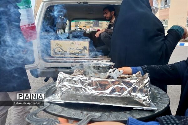 تشییع پیکر شهید گمنام در دبیرستان مرضیه