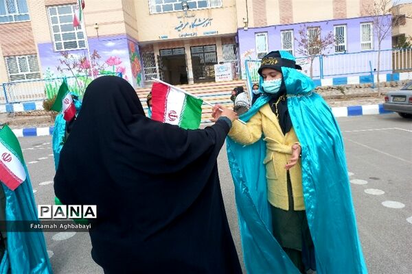 تشییع پیکر شهید گمنام در دبیرستان مرضیه
