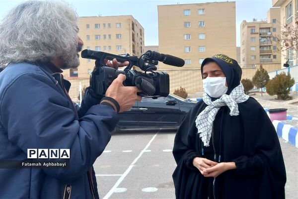 تشییع پیکر شهید گمنام در دبیرستان مرضیه