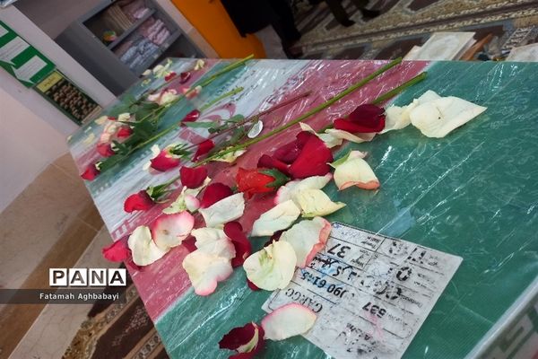 تشییع پیکر شهید گمنام در دبیرستان مرضیه