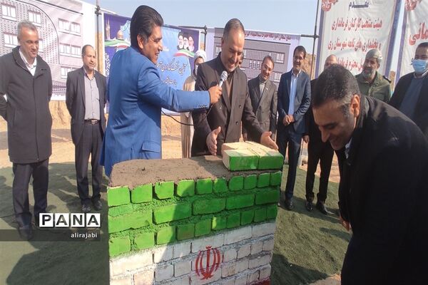 آیین خشت‌گذاری مدرسه حضرت سیدالشهدا (ع) منطقه کهریزک