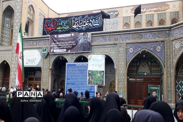 مراسم تشییع پیکر طلبه شهید حسن مختارزاده در قم