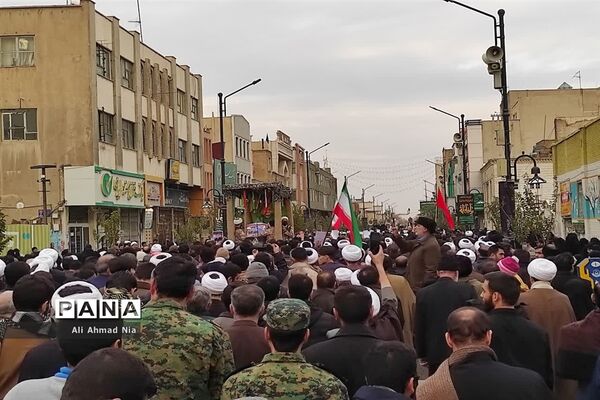 مراسم تشییع پیکر طلبه شهید حسن مختارزاده در قم