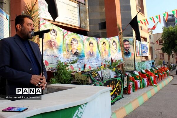 استقبال از شهید گمنام در مدرسه شاهد  شهید مطهری بوشهر