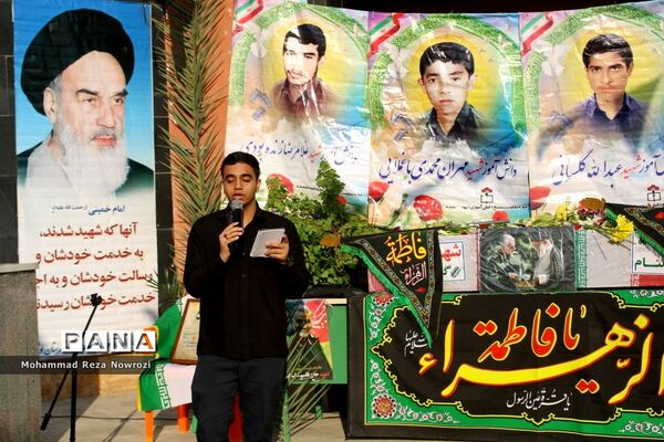 استقبال از شهید گمنام در مدرسه شاهد  شهید مطهری بوشهر