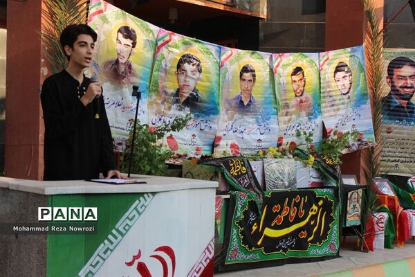 استقبال از شهید گمنام در مدرسه شاهد  شهید مطهری بوشهر