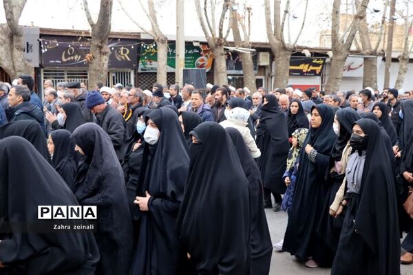 مراسم وداع با  شهید گمنام هشت سال دفاع‌مقدس در شهرستان اقلید