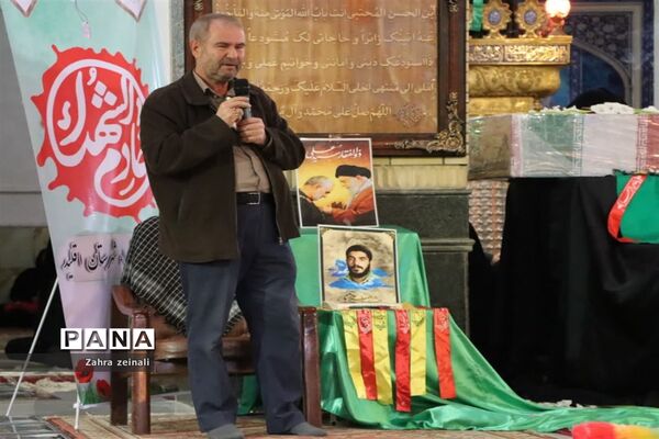 مراسم وداع با  شهید گمنام هشت سال دفاع‌مقدس در شهرستان اقلید