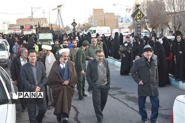 استقبال از دو شهید گمنام  دفاع مقدس در بهاباد