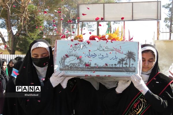 آیین تشییع پیکر مطهر شهید گمنام  در شهرستان خلیل آباد