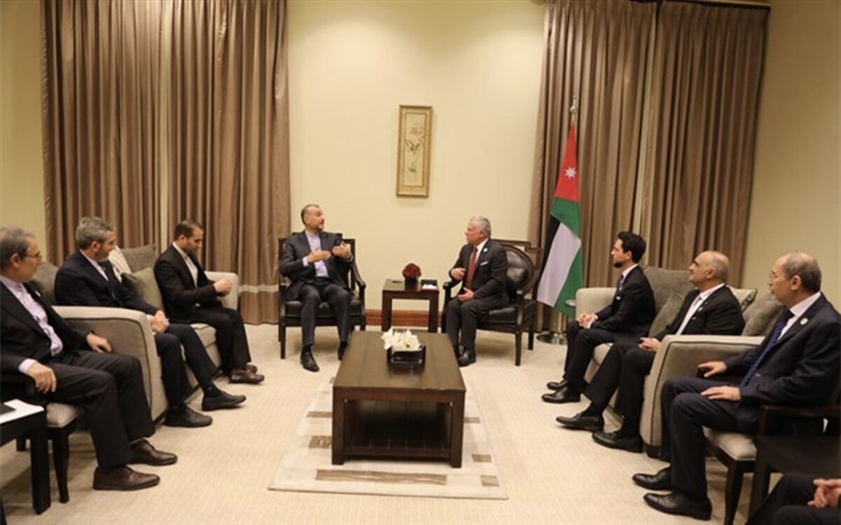 دیدار امیرعبداللهیان با پادشاه اردن