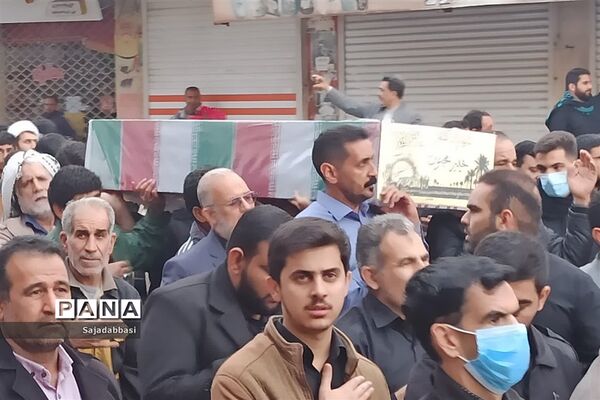 تشییع پیکر شهید گمنام در شوشتر