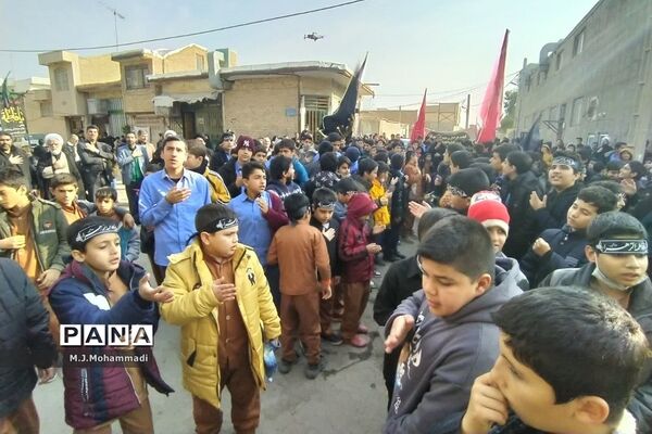 دسته عزاداری نوجوانان فاطمی در شهر قنوات قم