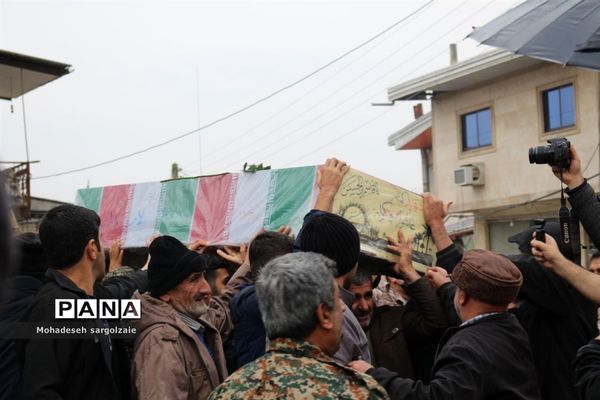 تشییع شهید گمنام  در میاندورود