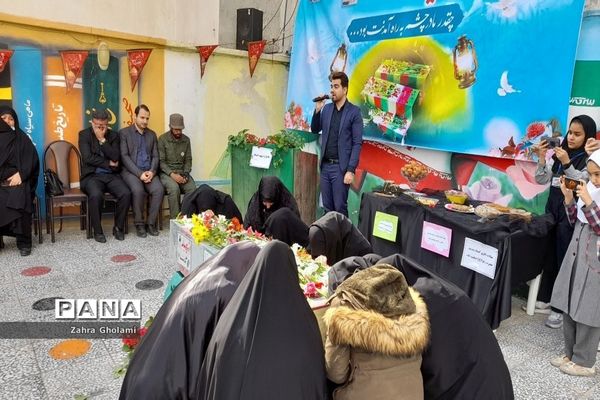 تشییع شهید گمنام در دبیرستان ایده‌آل دوره اول و دوم دواس بوشهر