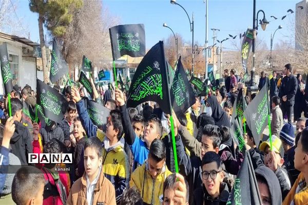 قافله عزای نوگلان فاطمی در مشهدمرغاب به‌مناسبت شهادت حضرت فاطمه زهرا (س)