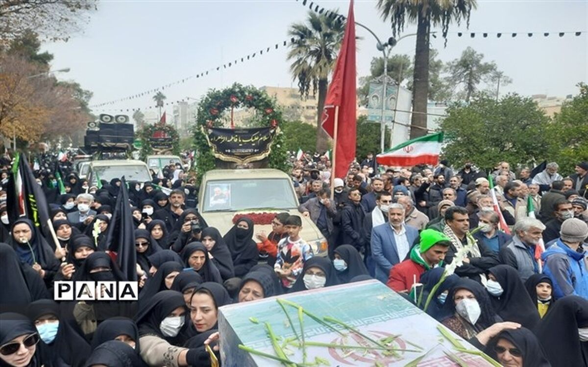 مراسم تشییع شهدای گمنام درشیراز