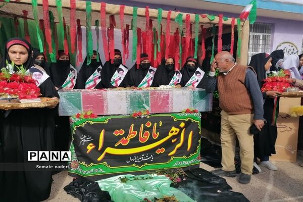 استقبال از شهید گمنام دفاع مقدس در منطقه ششده و قره بلاغ