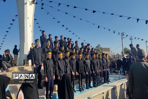 مراسم تشییع شهیدگمنام همزمان با روز شهادت حضرت زهرا(س) در شهرستان فسا